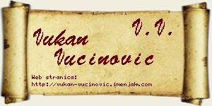 Vukan Vučinović vizit kartica